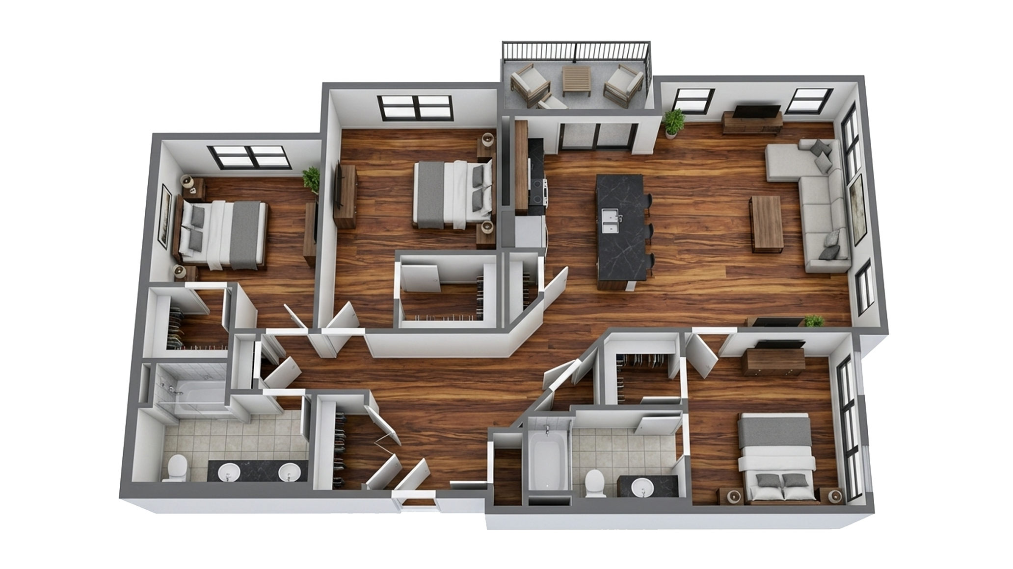 3D interior rendering